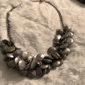 Silver beaded necklace